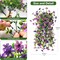 Artificial Hanging Flowers – Outdoor Spring Decoration, Double Purple (6.2"x6.2"x25.6")